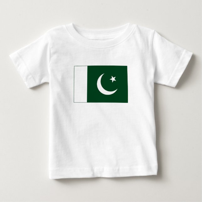 Camiseta De Bebé Bandera de Pakistán (Anverso)