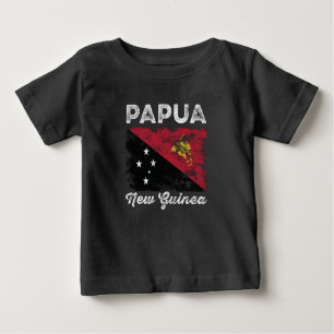 Camiseta De Bebé Bandera de Papúa Nueva Guinea con problemas
