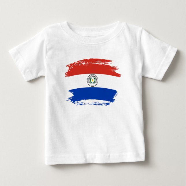 Camiseta De Bebé Bandera de Paraguay (Anverso)