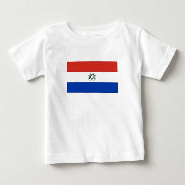 Camiseta De Bebé Bandera de Paraguay (Anverso)