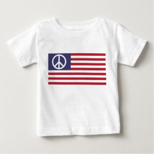 Camiseta De Bebé Bandera de Paz de Estados Unidos