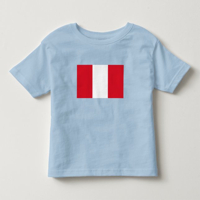 Camiseta De Bebé Bandera de Perú (Anverso)