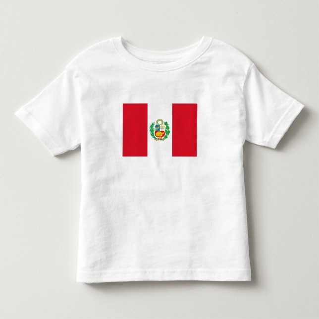 Camiseta De Bebé Bandera de Perú (Anverso)