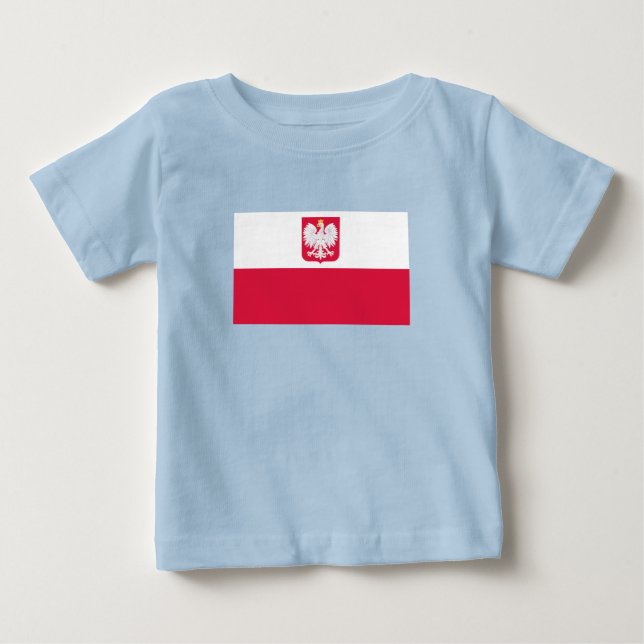 Camiseta De Bebé Bandera de Polonia (Anverso)