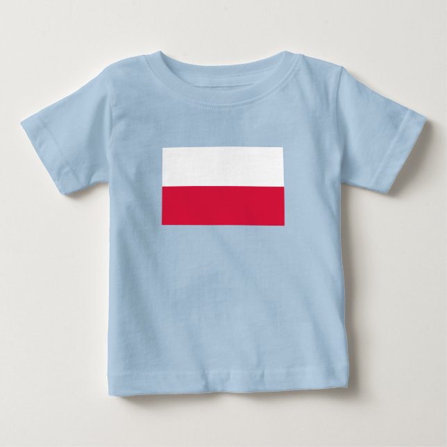 Camiseta De Bebé Bandera de Polonia (Anverso)