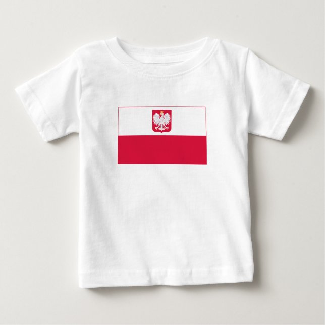 Camiseta De Bebé Bandera de Polonia (Anverso)