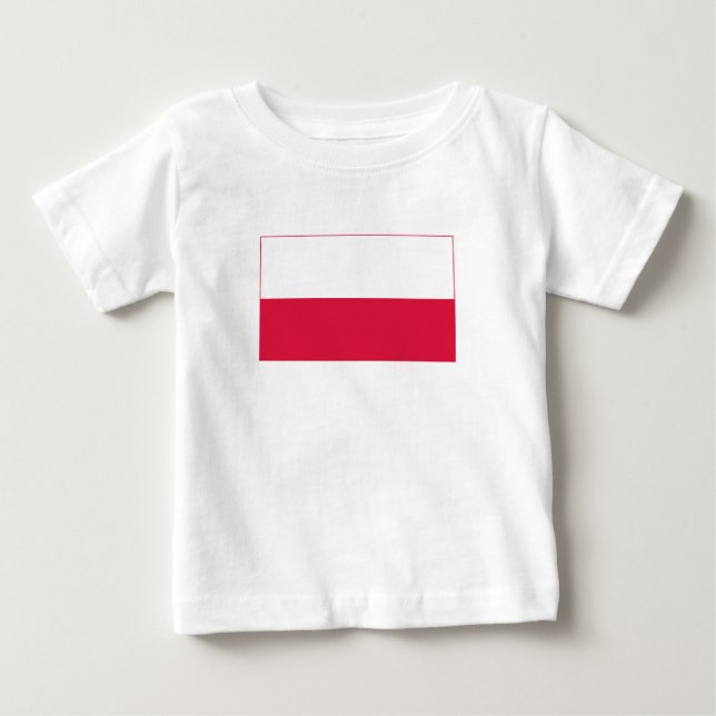 Camiseta De Bebé Bandera de Polonia (Anverso)