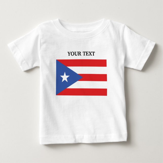 Camiseta De Bebé Bandera de Puerto Rico (Anverso)