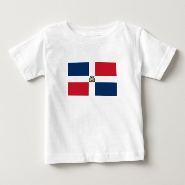 Camiseta De Bebé Bandera de República Dominicana (Anverso)