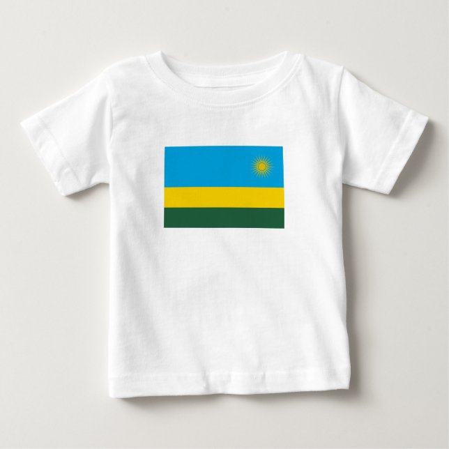 Camiseta De Bebé Bandera de Ruanda (Anverso)