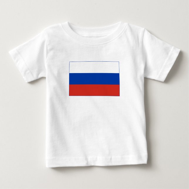 Camiseta De Bebé Bandera de Rusia (Anverso)