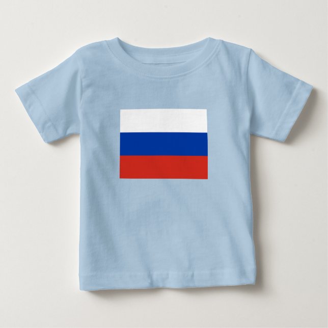 Camiseta De Bebé Bandera de Rusia (Anverso)