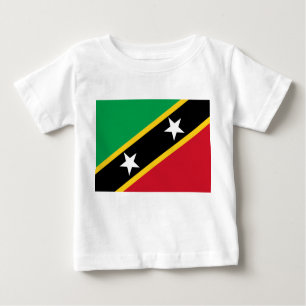 Camiseta De Bebé Bandera de Saint Kitts y Nevis (Caribe)
