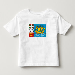 Camiseta De Bebé Bandera de Saint Pierre y Miquelon