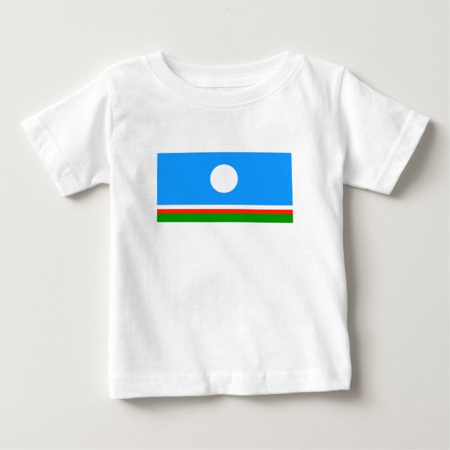 Camiseta De Bebé Bandera de Sakha (Anverso)