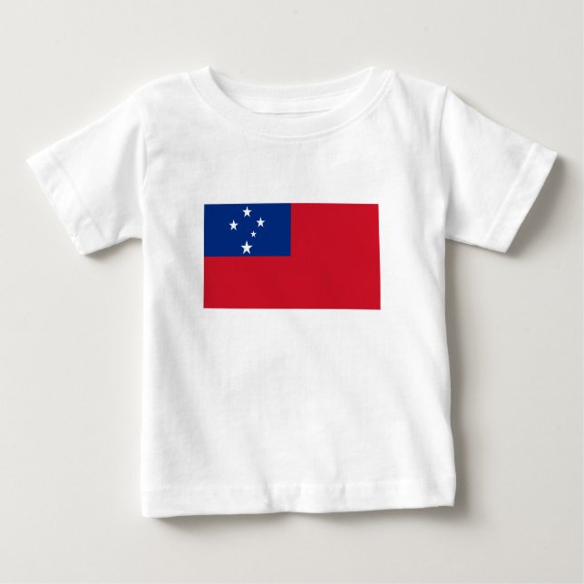 Camiseta De Bebé Bandera de Samoa (Anverso)