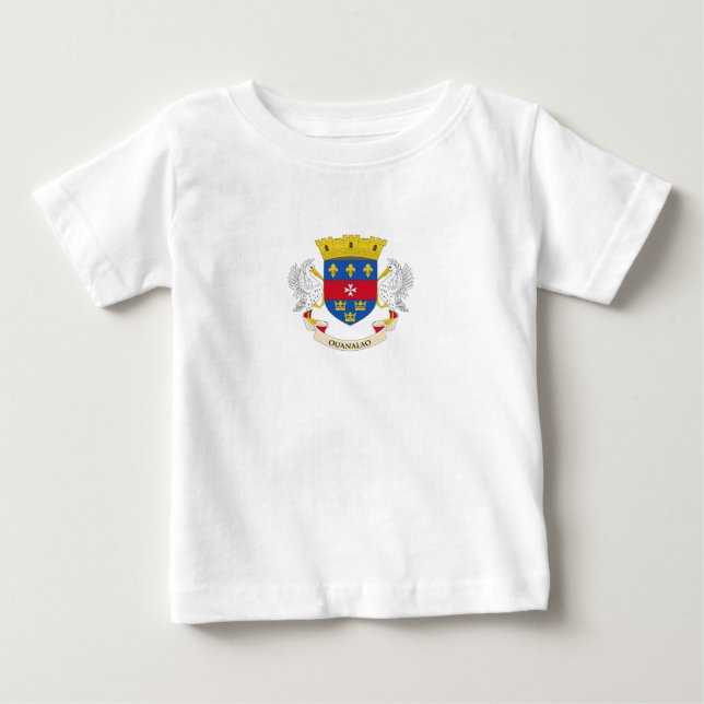 Camiseta De Bebé Bandera de San Bartolomé (Anverso)