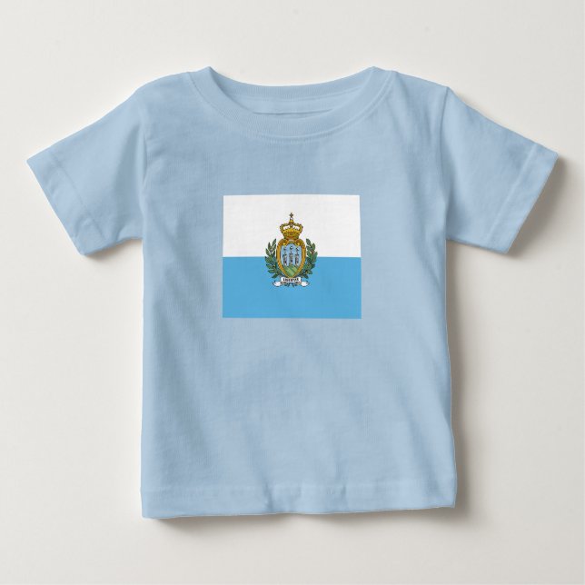Camiseta De Bebé Bandera de San Marino (Anverso)