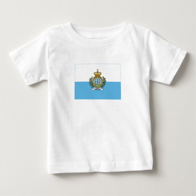 Camiseta De Bebé Bandera de San Marino (Anverso)