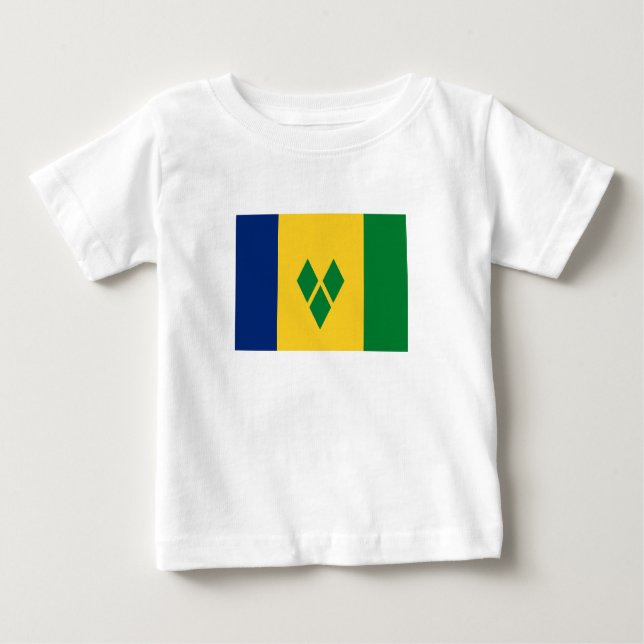 Camiseta De Bebé Bandera de San Vicente (Anverso)