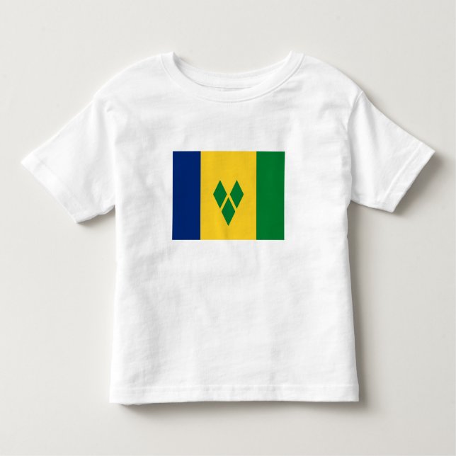 Camiseta De Bebé Bandera de San Vicente (Anverso)