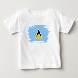 Camiseta De Bebé bandera de Santa Lucía