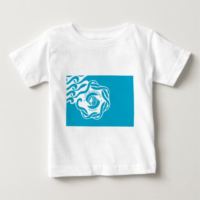 Camiseta De Bebé Bandera de Seattle (Anverso)
