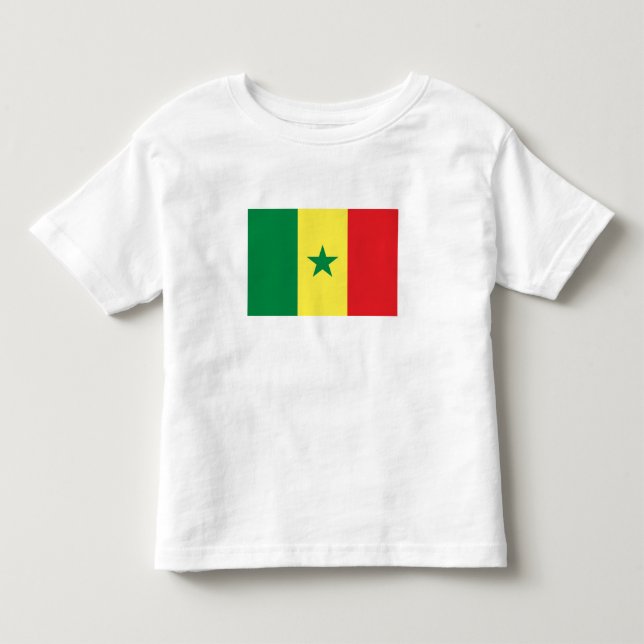 Camiseta De Bebé Bandera de Senegal (Anverso)