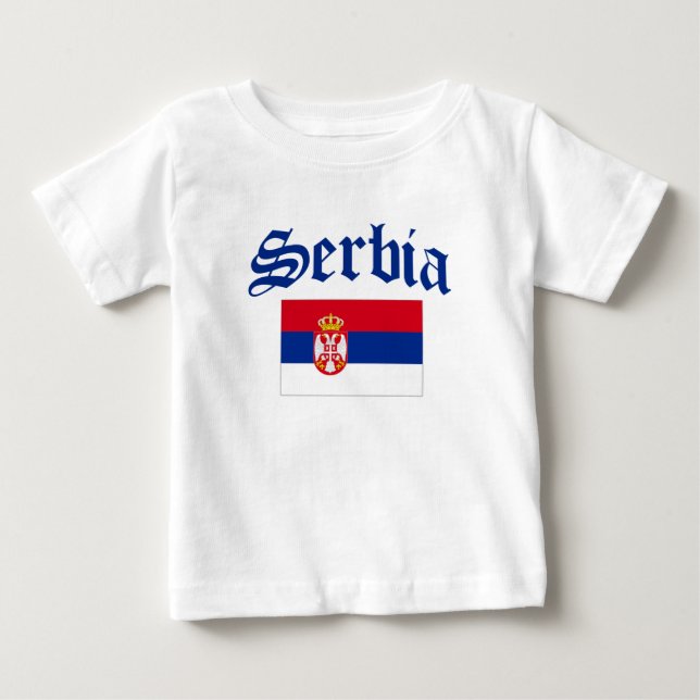 Camiseta De Bebé Bandera de Serbia (Anverso)