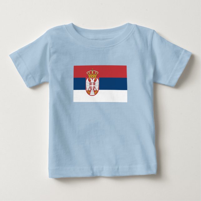 Camiseta De Bebé Bandera de Serbia (Anverso)