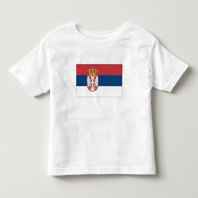 Camiseta De Bebé Bandera de Serbia (Anverso)