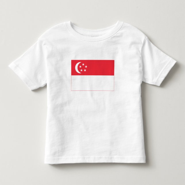 Camiseta De Bebé Bandera de Singapur (Anverso)