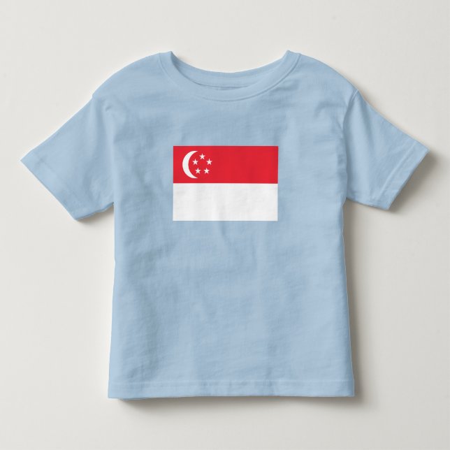 Camiseta De Bebé Bandera de Singapur (Anverso)