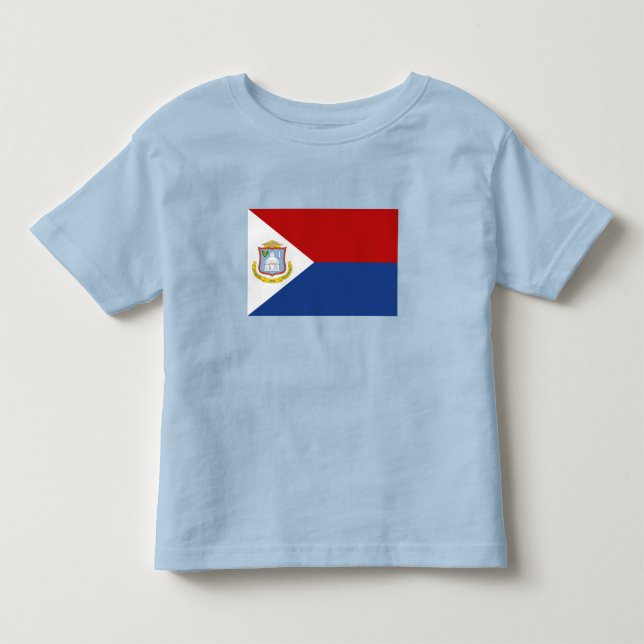 Camiseta De Bebé Bandera de Sint Maarten (Anverso)