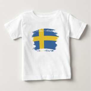 Camiseta De Bebé Bandera de Suecia