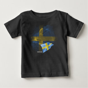 Camiseta De Bebé bandera de Suecia