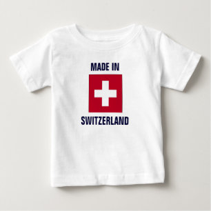 Camiseta De Bebé Bandera de Suiza
