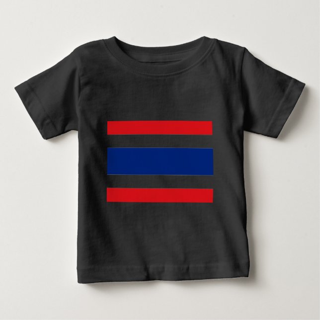Camiseta De Bebé Bandera de Tailandia (Anverso)