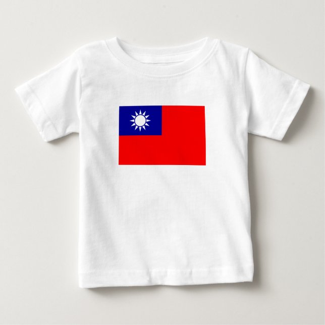 Camiseta De Bebé Bandera de Taiwán (Anverso)