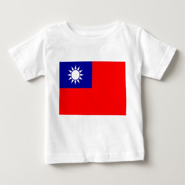 Camiseta De Bebé Bandera de Taiwán: República de China, Taipei chin (Anverso)