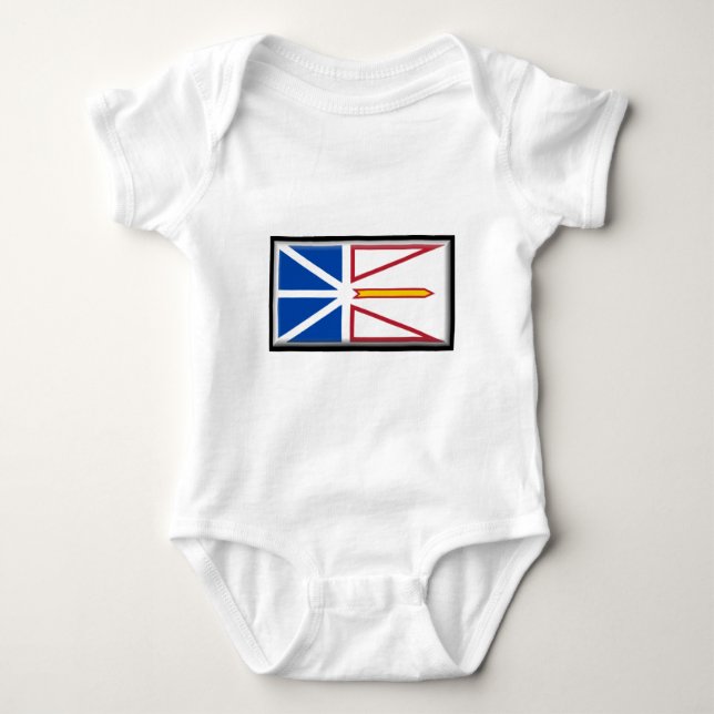 Camiseta De Bebé Bandera de Terranova (Canadá) (Anverso)