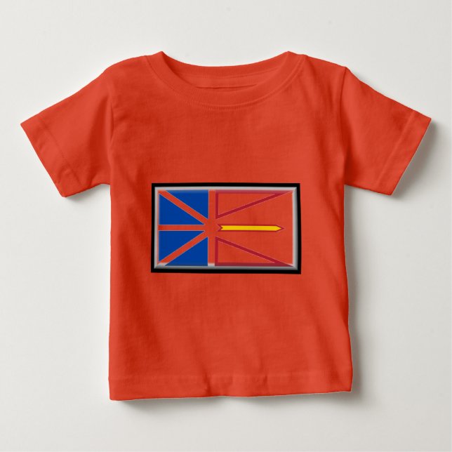 Camiseta De Bebé Bandera de Terranova (Canadá) (Anverso)