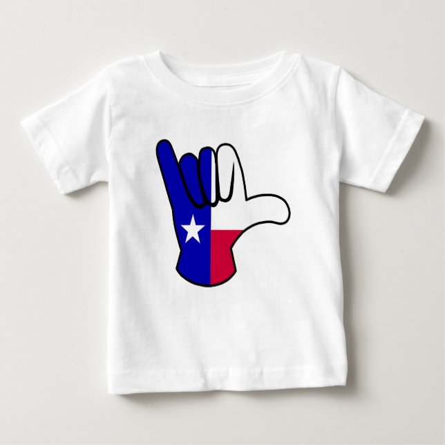 Camiseta De Bebé Bandera de Texas Shaka (Anverso)