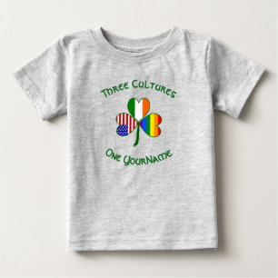 Camiseta De Bebé Bandera de trébol personalizada Gay Pride Irlanda 