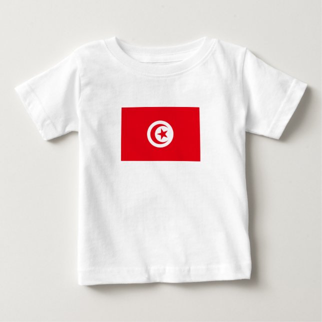 Camiseta De Bebé Bandera de Túnez (Anverso)