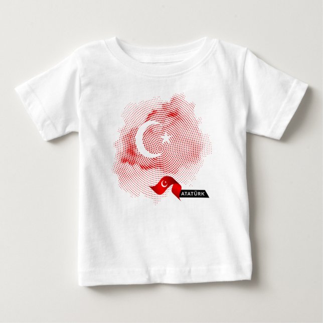 Camiseta De Bebé Bandera de Turquía (Anverso)