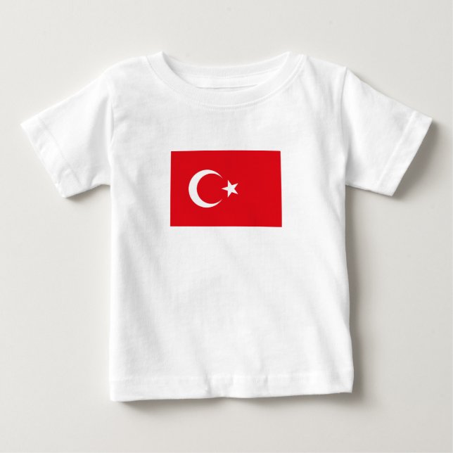Camiseta De Bebé Bandera de Turquía (Anverso)