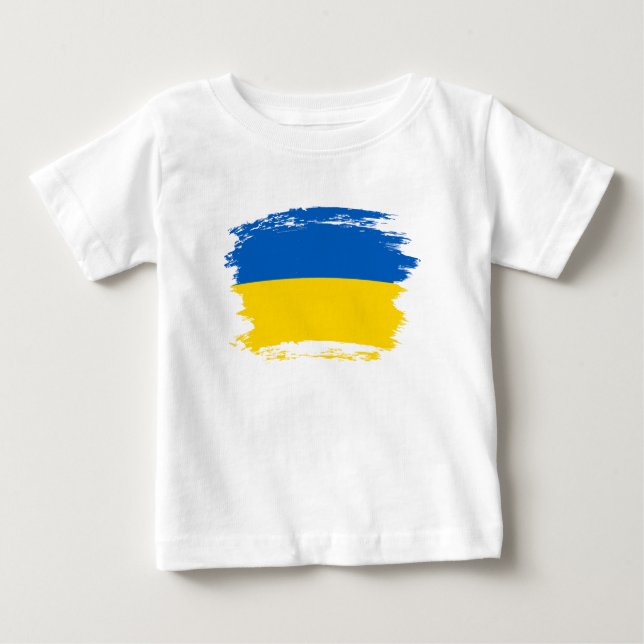 Camiseta De Bebé Bandera de Ucrania (Anverso)