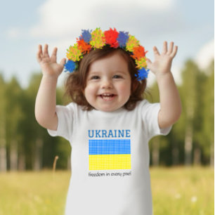 Camiseta De Bebé Bandera de UCRANIA