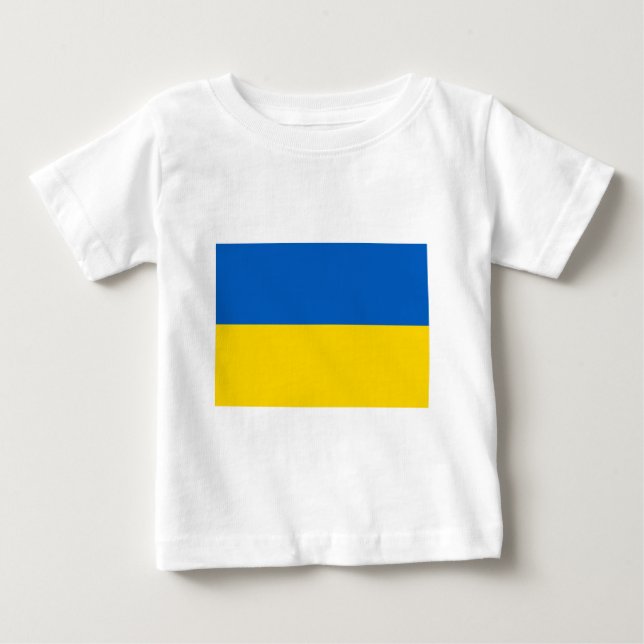 Camiseta De Bebé Bandera de Ucrania (Anverso)